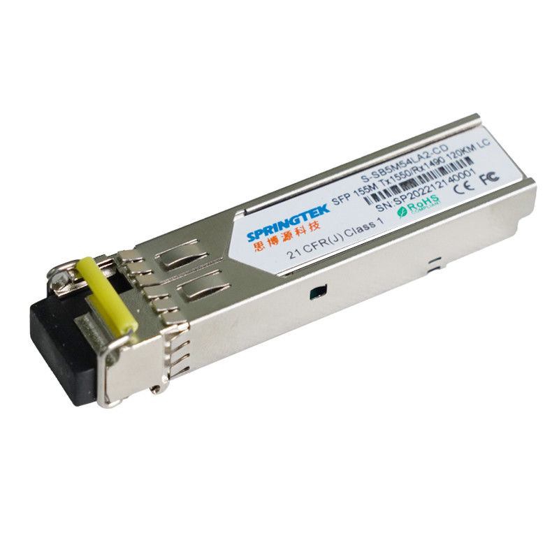 Модуль оптического волокна BiDi 120km LC Tx1550/Rx1490nm DDM SFP режима бренда совместимый 155M одиночный промышленный