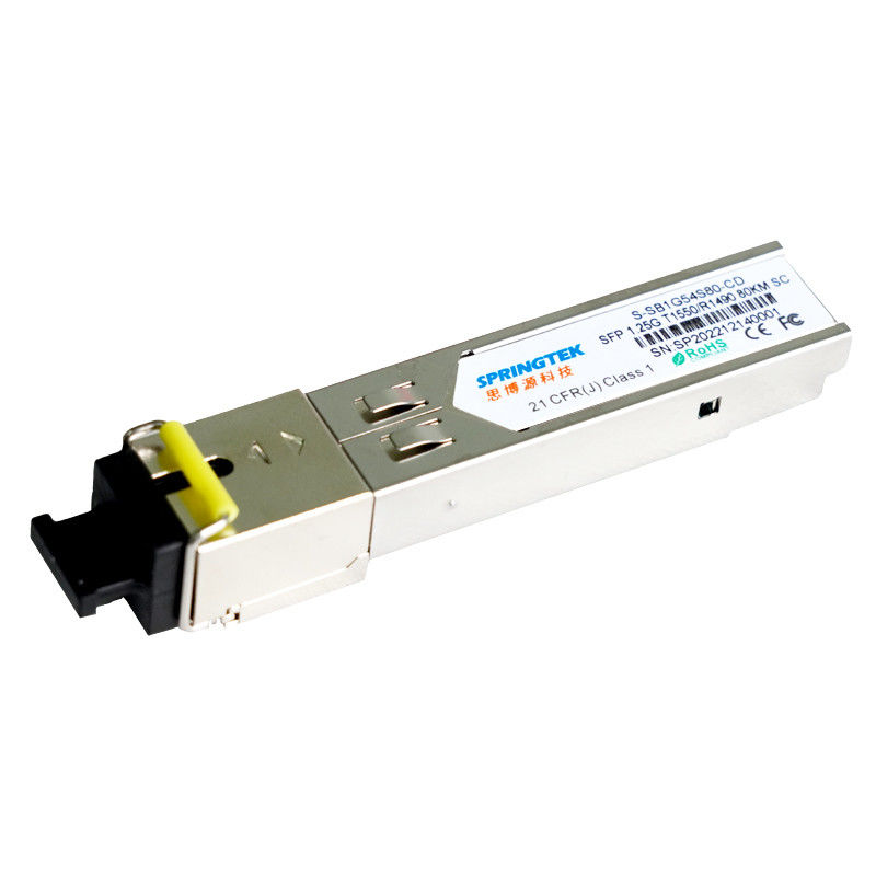Совместимый модуль T1550/R1490nm 80km приемопередатчика Cisco 1.25G BIDI SFP с модулем SC DDM