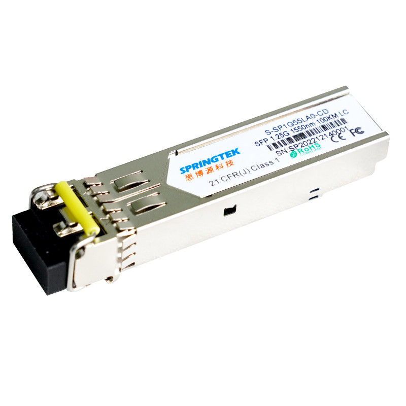 Приемопередатчики волокна Cisco 100km двухшпиндельного оптически модуля Springtek S-SP1G55LA0-CD 1.25G 1550nm LC совместимые