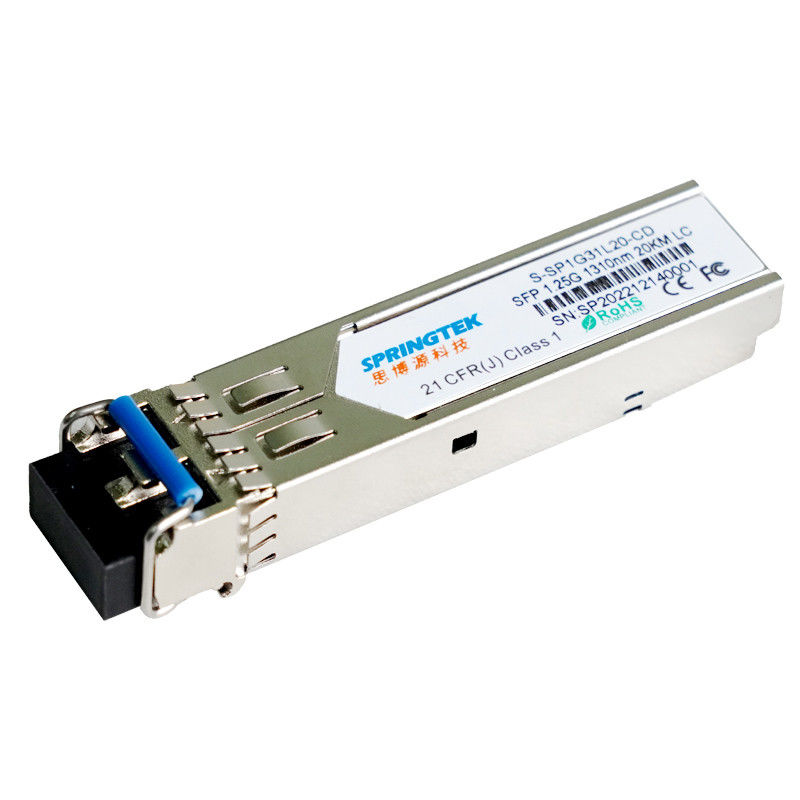 модуль 1G LX 20km приемопередатчика LC DDM волокна одиночного режима 1000BASE-LX 1.25G LX SFP 1310nm 20km двойной