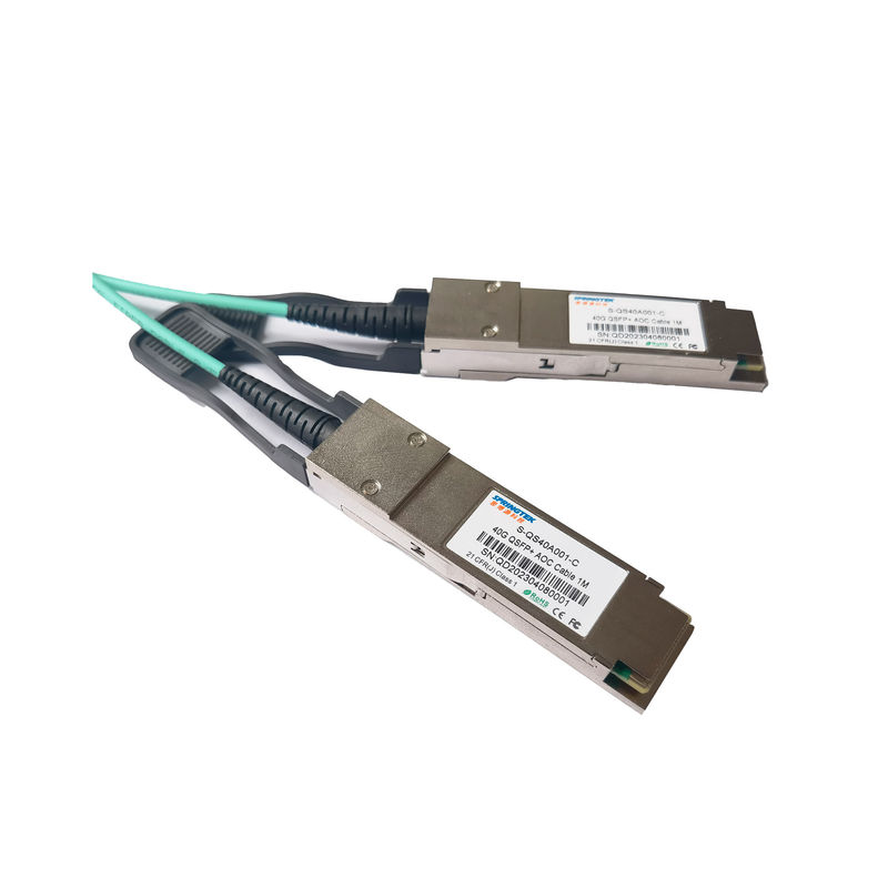 Высокоскоростной оптический кабель Qsfp+ Aoc OM3 1m (33ft) Qsfp 40g Sr4 активный для центра данных