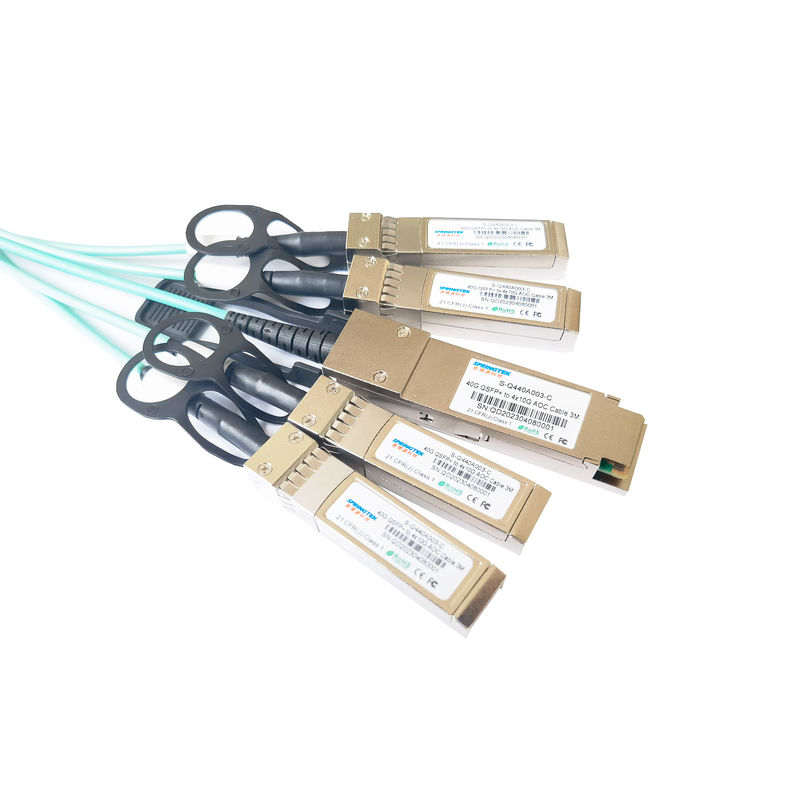 3M 40G QSFP+ к оптическому кабелю MMF 4X10g SFP+ AOC активному для локальных сетей и канала волокна